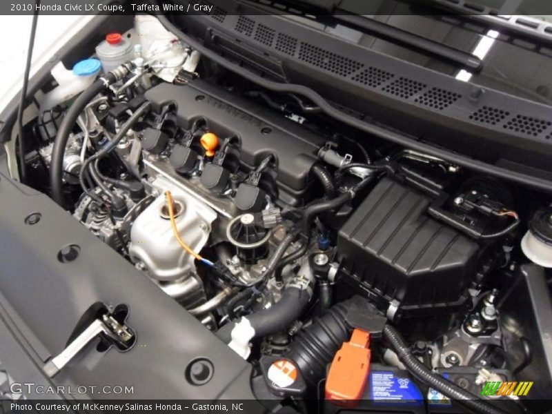 Taffeta White / Gray 2010 Honda Civic LX Coupe