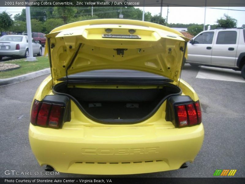 Zinc Yellow Metallic / Dark Charcoal 2001 Ford Mustang Cobra Convertible