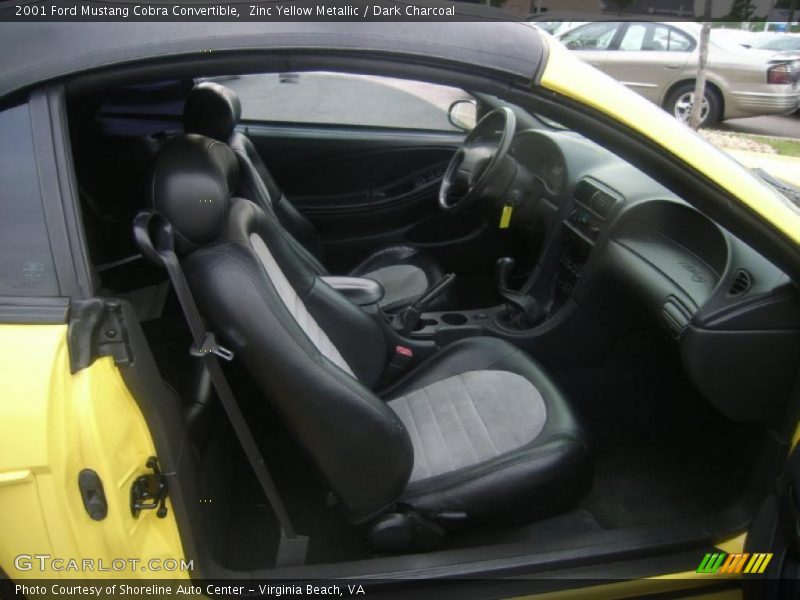 Zinc Yellow Metallic / Dark Charcoal 2001 Ford Mustang Cobra Convertible