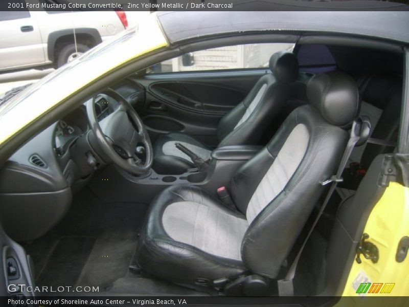 Zinc Yellow Metallic / Dark Charcoal 2001 Ford Mustang Cobra Convertible
