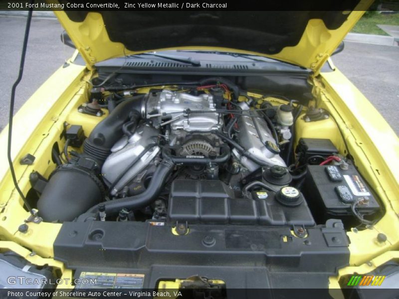 Zinc Yellow Metallic / Dark Charcoal 2001 Ford Mustang Cobra Convertible