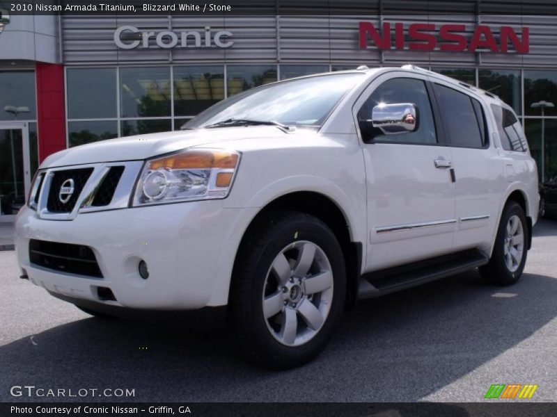 Blizzard White / Stone 2010 Nissan Armada Titanium