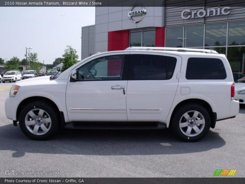 Blizzard White / Stone 2010 Nissan Armada Titanium