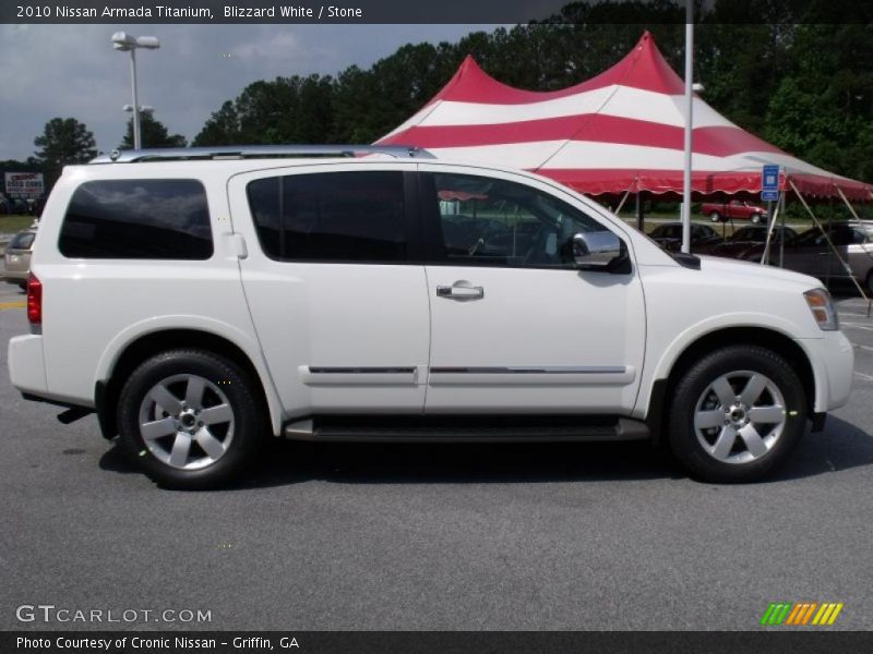 Blizzard White / Stone 2010 Nissan Armada Titanium