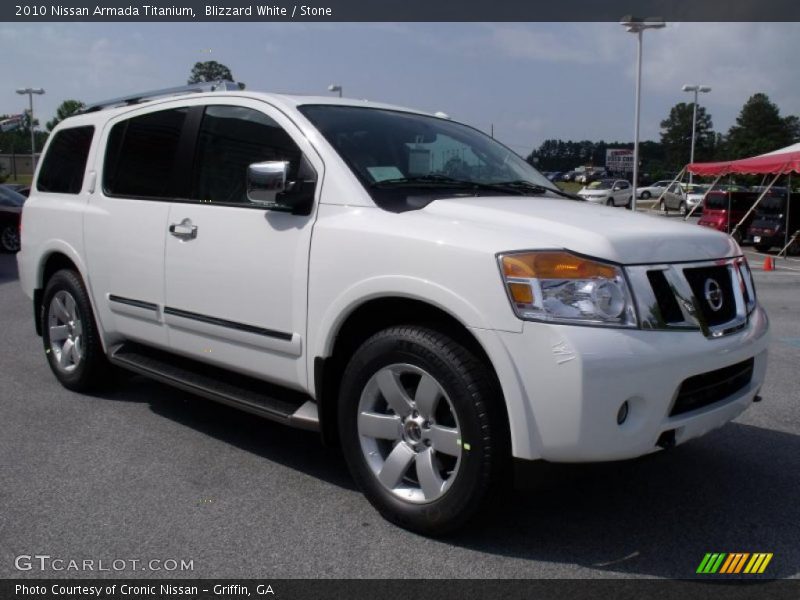 Blizzard White / Stone 2010 Nissan Armada Titanium