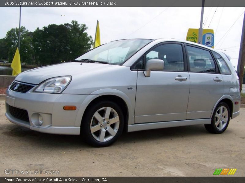 Silky Silver Metallic / Black 2005 Suzuki Aerio SX Sport Wagon