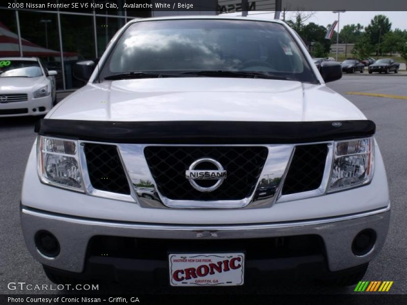 Avalanche White / Beige 2008 Nissan Frontier SE V6 King Cab