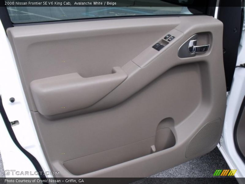 Avalanche White / Beige 2008 Nissan Frontier SE V6 King Cab