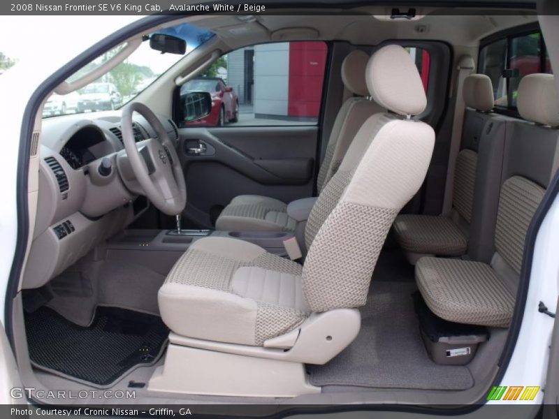 Avalanche White / Beige 2008 Nissan Frontier SE V6 King Cab
