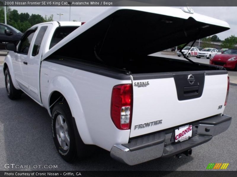 Avalanche White / Beige 2008 Nissan Frontier SE V6 King Cab