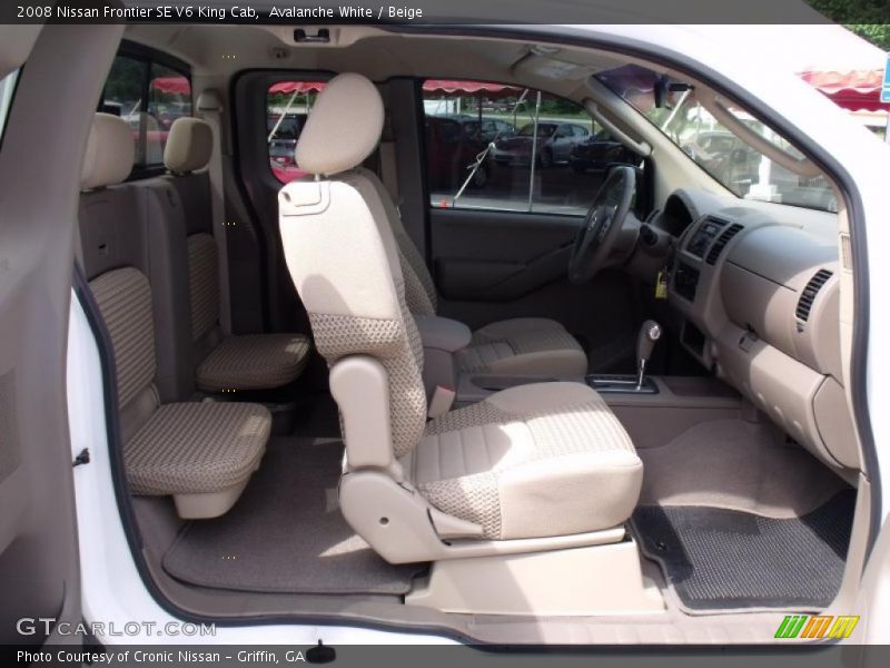 Avalanche White / Beige 2008 Nissan Frontier SE V6 King Cab