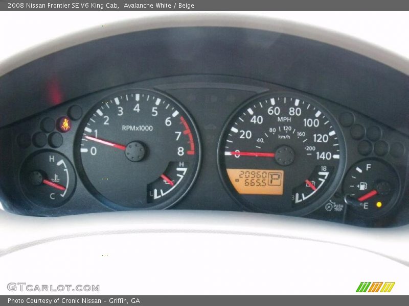Avalanche White / Beige 2008 Nissan Frontier SE V6 King Cab