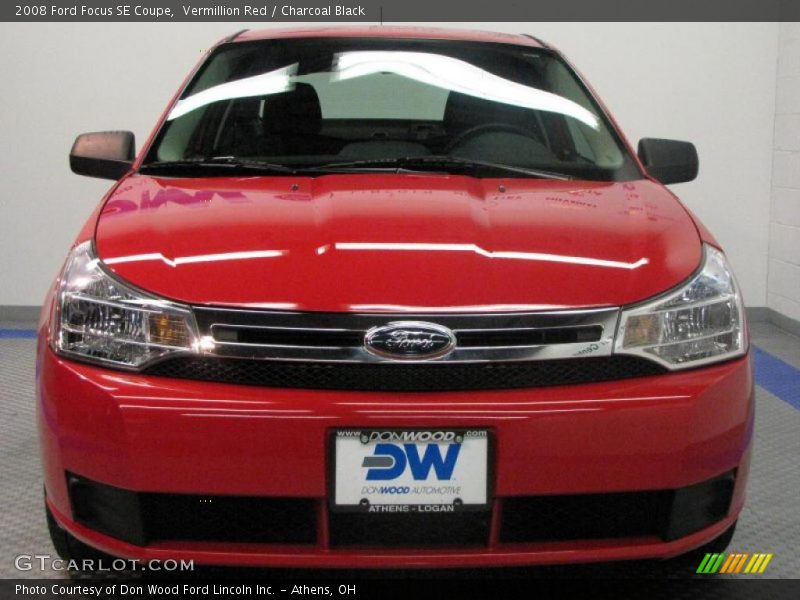 Vermillion Red / Charcoal Black 2008 Ford Focus SE Coupe
