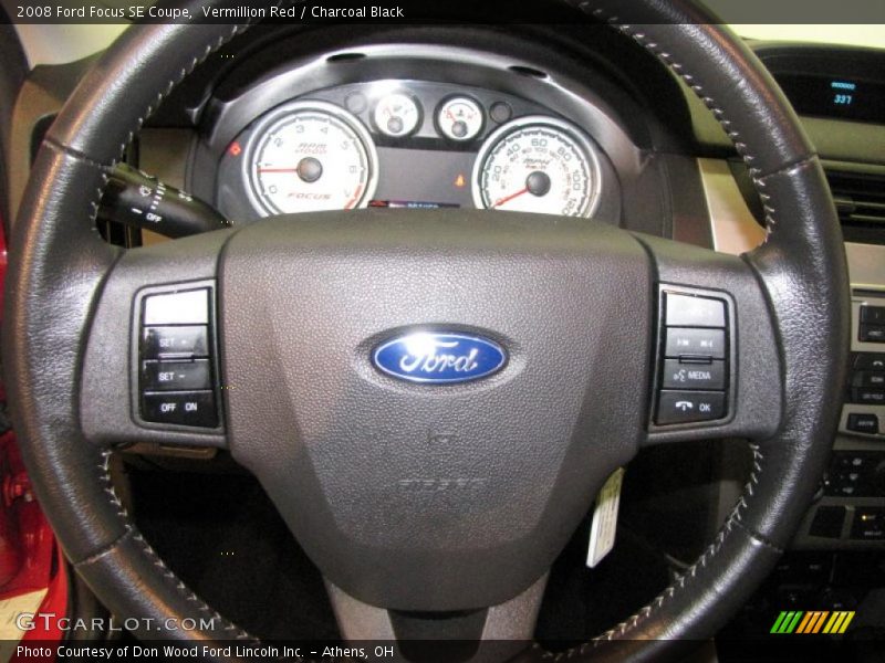 Vermillion Red / Charcoal Black 2008 Ford Focus SE Coupe
