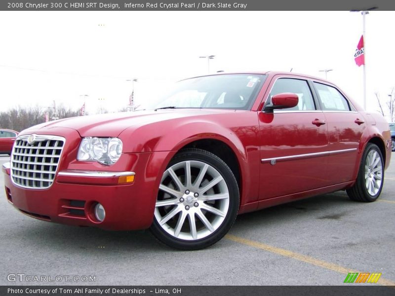 Inferno Red Crystal Pearl / Dark Slate Gray 2008 Chrysler 300 C HEMI SRT Design