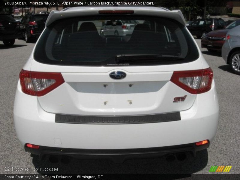 Aspen White / Carbon Black/Graphite Gray Alcantara 2008 Subaru Impreza WRX STi