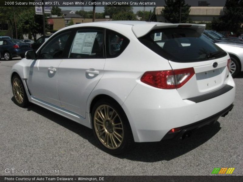 Aspen White / Carbon Black/Graphite Gray Alcantara 2008 Subaru Impreza WRX STi