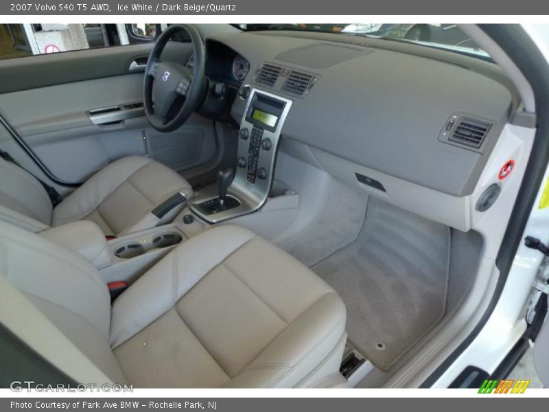 Ice White / Dark Beige/Quartz 2007 Volvo S40 T5 AWD