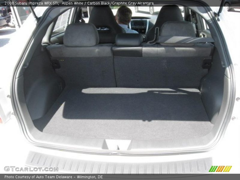 Aspen White / Carbon Black/Graphite Gray Alcantara 2008 Subaru Impreza WRX STi