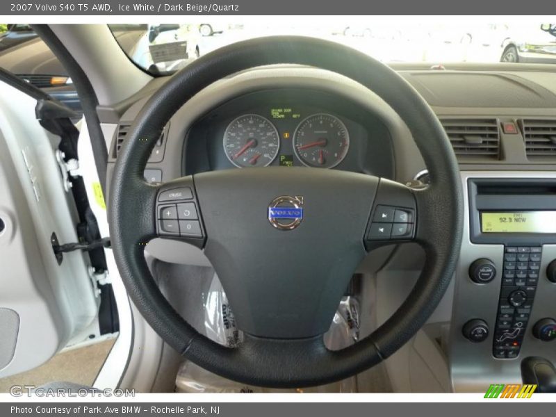 Ice White / Dark Beige/Quartz 2007 Volvo S40 T5 AWD