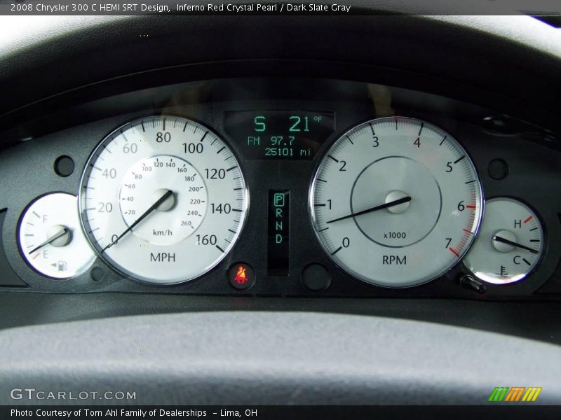 Inferno Red Crystal Pearl / Dark Slate Gray 2008 Chrysler 300 C HEMI SRT Design