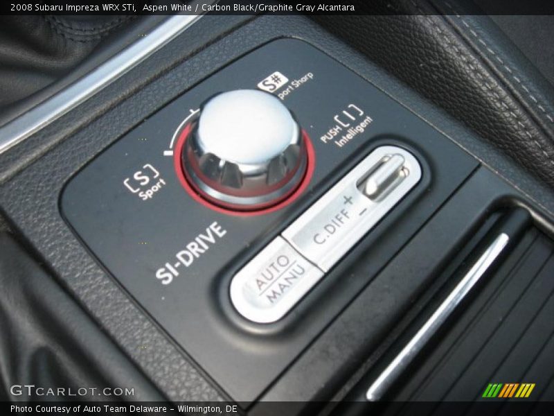 Aspen White / Carbon Black/Graphite Gray Alcantara 2008 Subaru Impreza WRX STi