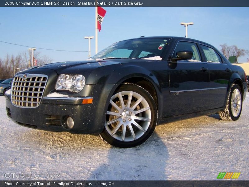 Steel Blue Metallic / Dark Slate Gray 2008 Chrysler 300 C HEMI SRT Design