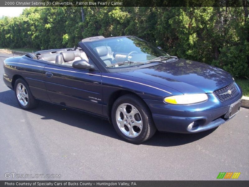 Patriot Blue Pearl / Camel 2000 Chrysler Sebring JXi Convertible