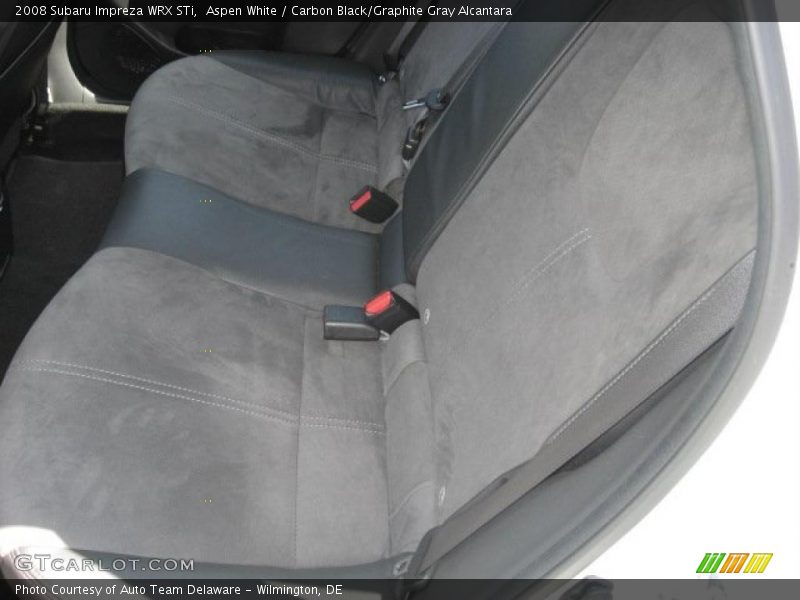 Aspen White / Carbon Black/Graphite Gray Alcantara 2008 Subaru Impreza WRX STi