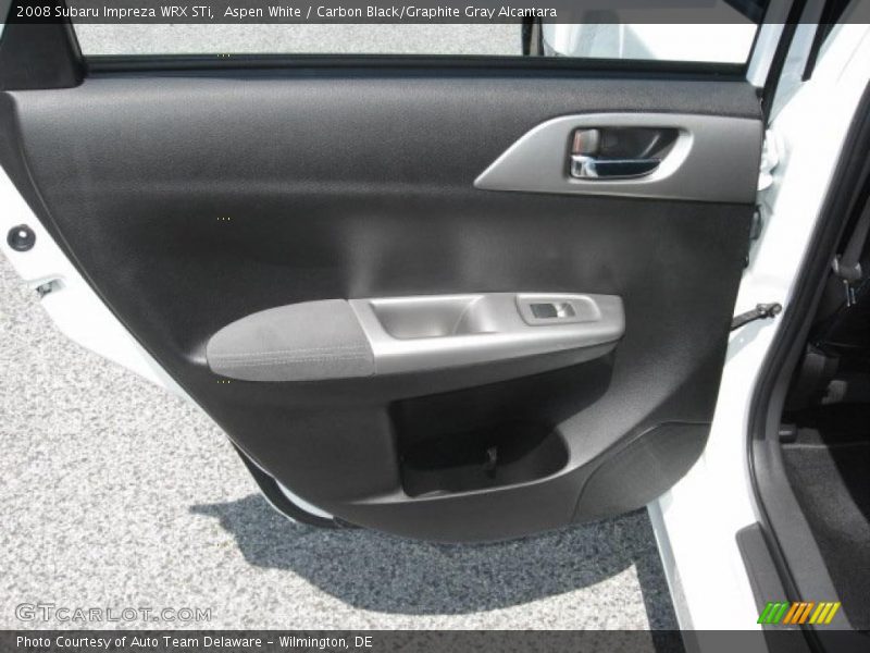 Aspen White / Carbon Black/Graphite Gray Alcantara 2008 Subaru Impreza WRX STi
