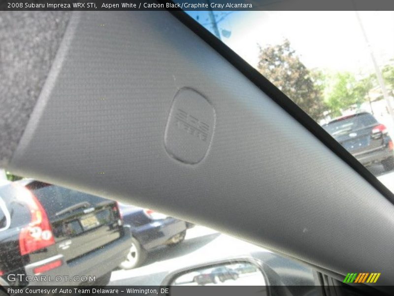 Aspen White / Carbon Black/Graphite Gray Alcantara 2008 Subaru Impreza WRX STi