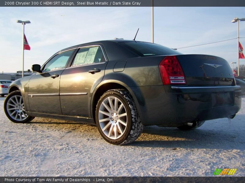 Steel Blue Metallic / Dark Slate Gray 2008 Chrysler 300 C HEMI SRT Design