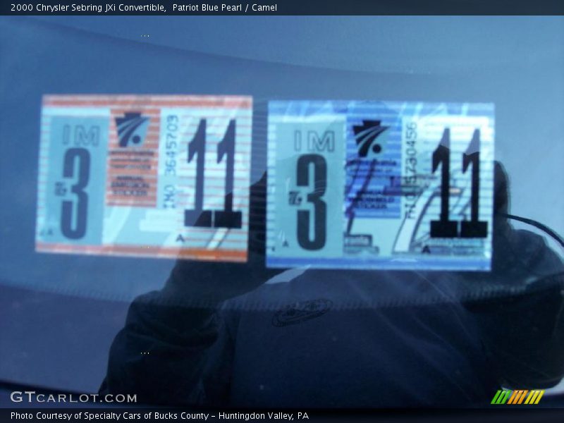 Patriot Blue Pearl / Camel 2000 Chrysler Sebring JXi Convertible