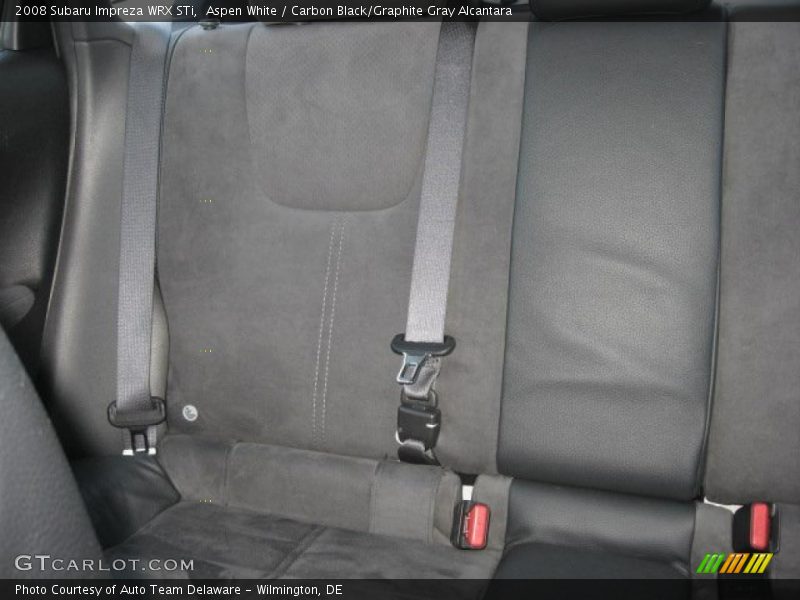 Aspen White / Carbon Black/Graphite Gray Alcantara 2008 Subaru Impreza WRX STi