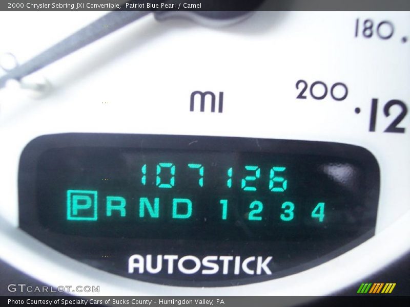 Patriot Blue Pearl / Camel 2000 Chrysler Sebring JXi Convertible