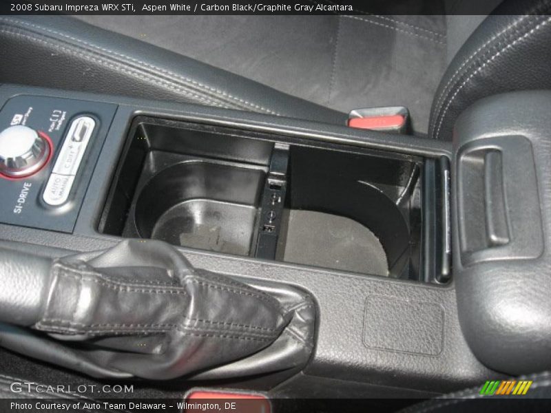Aspen White / Carbon Black/Graphite Gray Alcantara 2008 Subaru Impreza WRX STi