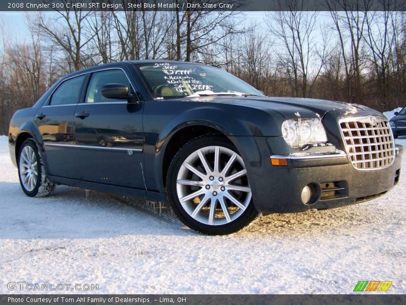 Steel Blue Metallic / Dark Slate Gray 2008 Chrysler 300 C HEMI SRT Design