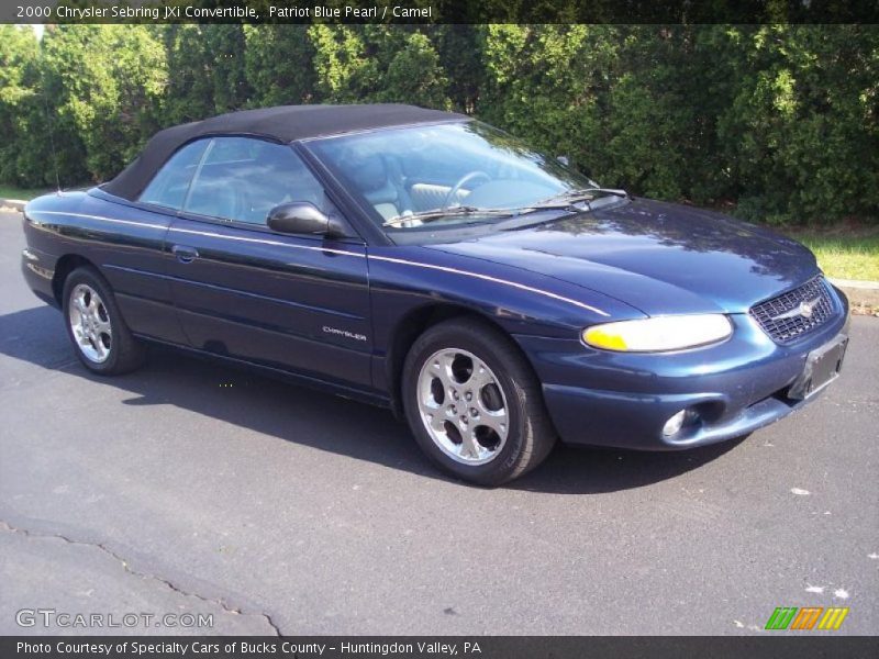 Patriot Blue Pearl / Camel 2000 Chrysler Sebring JXi Convertible