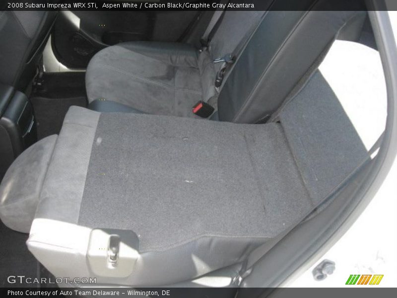 Aspen White / Carbon Black/Graphite Gray Alcantara 2008 Subaru Impreza WRX STi
