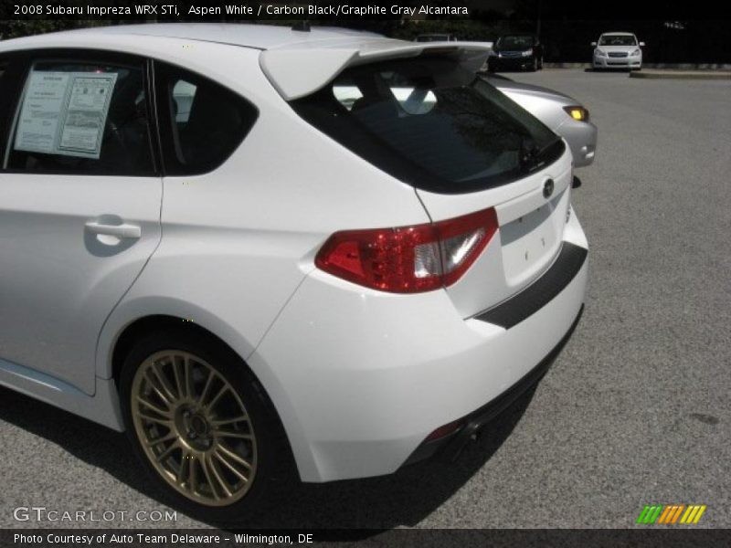 Aspen White / Carbon Black/Graphite Gray Alcantara 2008 Subaru Impreza WRX STi