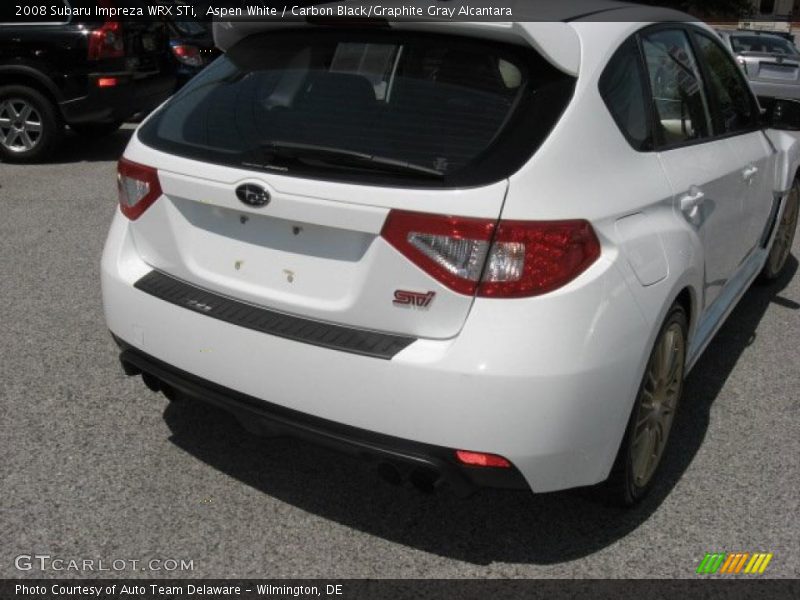 Aspen White / Carbon Black/Graphite Gray Alcantara 2008 Subaru Impreza WRX STi