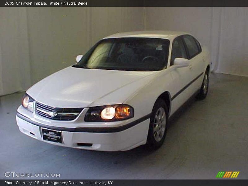 White / Neutral Beige 2005 Chevrolet Impala