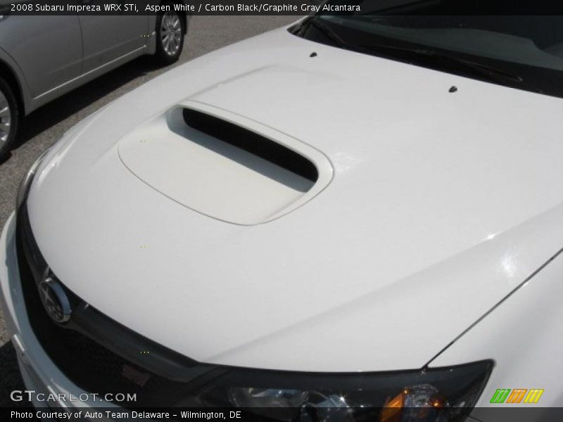 Aspen White / Carbon Black/Graphite Gray Alcantara 2008 Subaru Impreza WRX STi