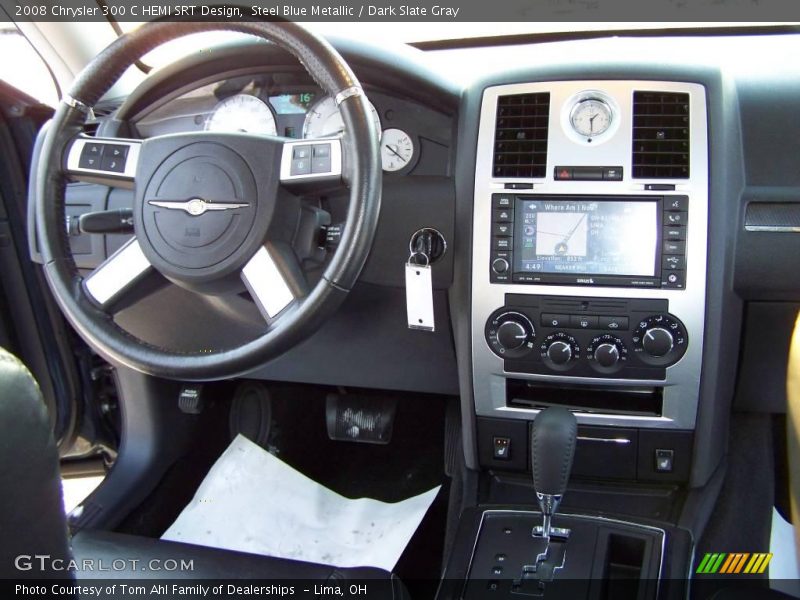 Steel Blue Metallic / Dark Slate Gray 2008 Chrysler 300 C HEMI SRT Design