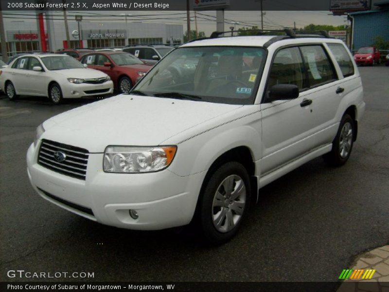 Aspen White / Desert Beige 2008 Subaru Forester 2.5 X