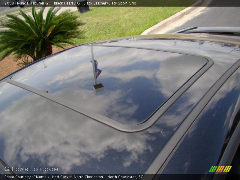 Black Pearl / GT Black Leather/Black Sport Grip 2008 Hyundai Tiburon GT