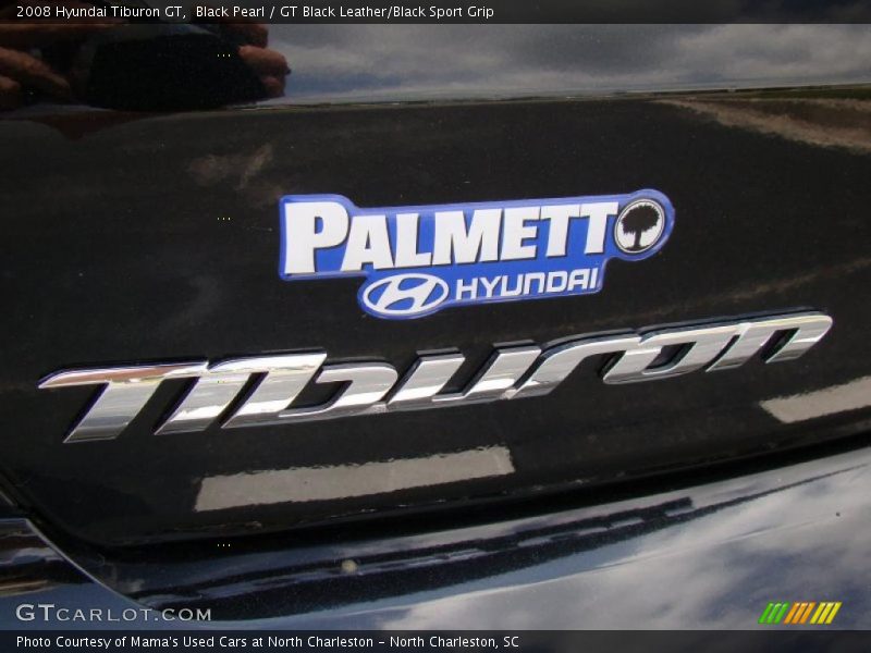 Black Pearl / GT Black Leather/Black Sport Grip 2008 Hyundai Tiburon GT