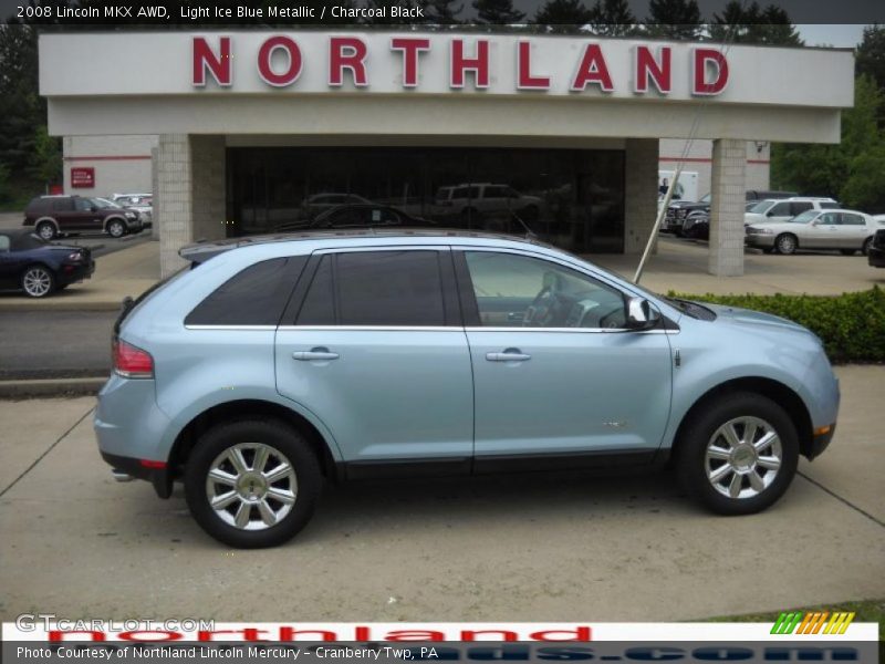 Light Ice Blue Metallic / Charcoal Black 2008 Lincoln MKX AWD