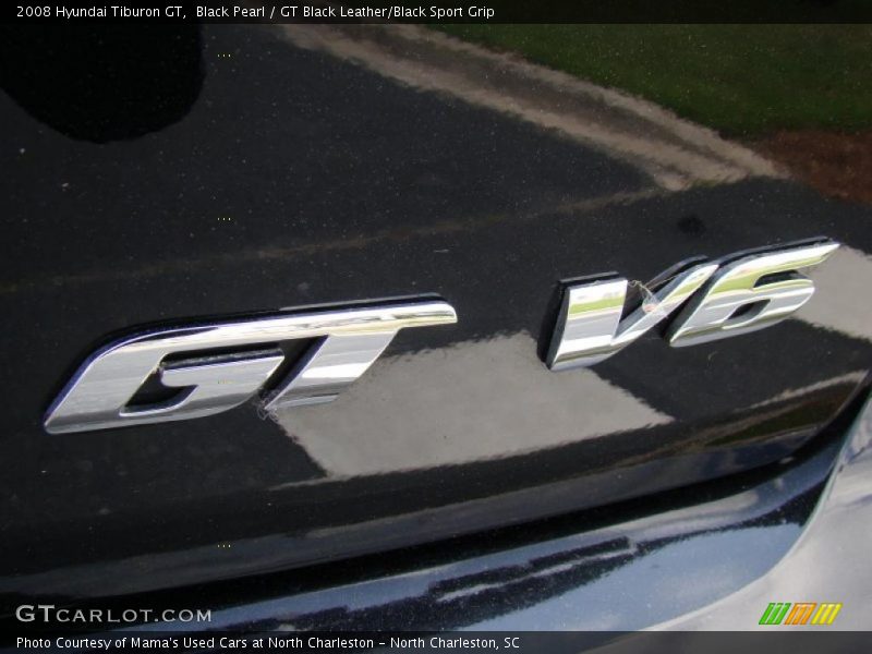 Black Pearl / GT Black Leather/Black Sport Grip 2008 Hyundai Tiburon GT