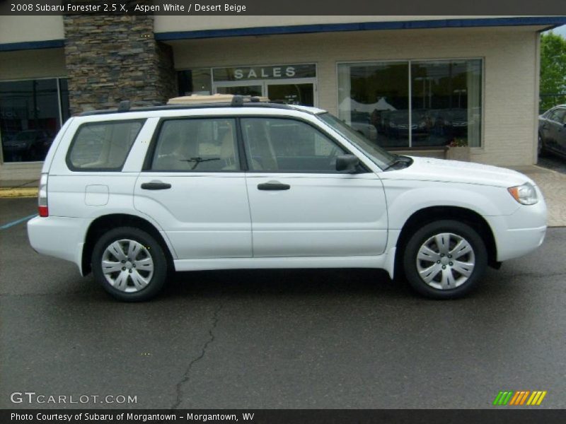 Aspen White / Desert Beige 2008 Subaru Forester 2.5 X